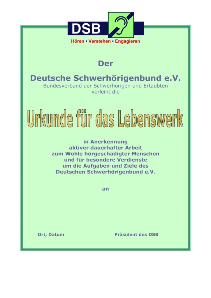 Ehrenurkunde Lebenswerk_Mustervorlage